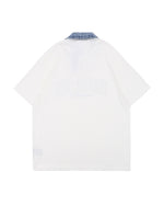 American retro lapel zipper short sleeves