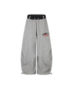 Retro contrast casual pants