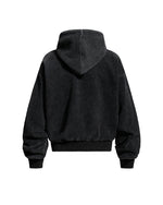 ダメージ加工フーデッドジャケット