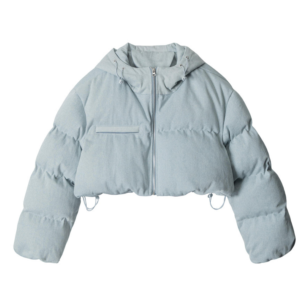 Hooded cropped jacket