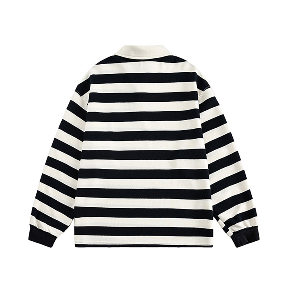 Contrast striped long sleeves