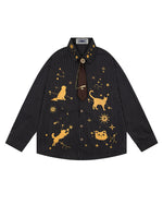 Starry Sky Cat and Dog Long-Sleeved Shirt
