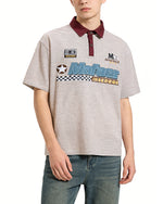 撞色條紋polo短袖