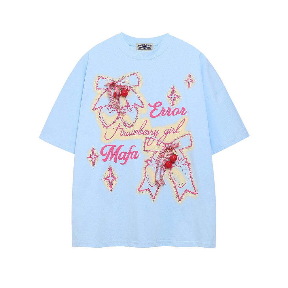 3D Cherry Short Sleeves