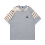 Striped short sleeves