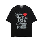 라운드넥 하트 반팔