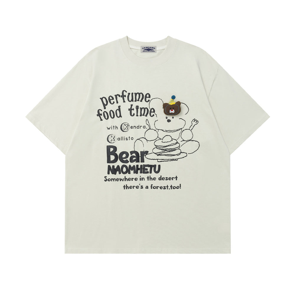 Retro cute bear short sleeves