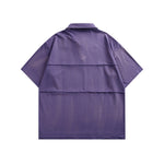 Stitched washed polo short sleeves