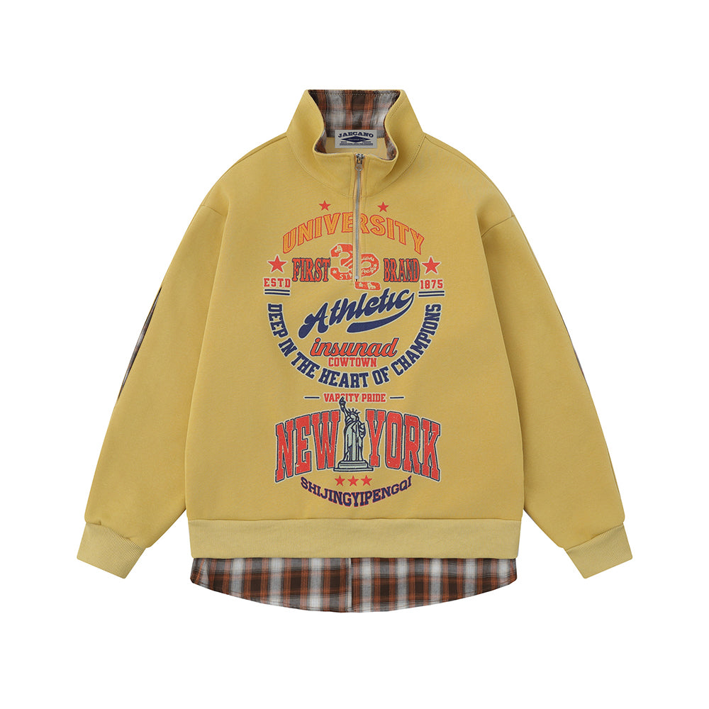 Retro letter print sweatshirt