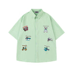 Embroidered Puppy Short Sleeve Shirt