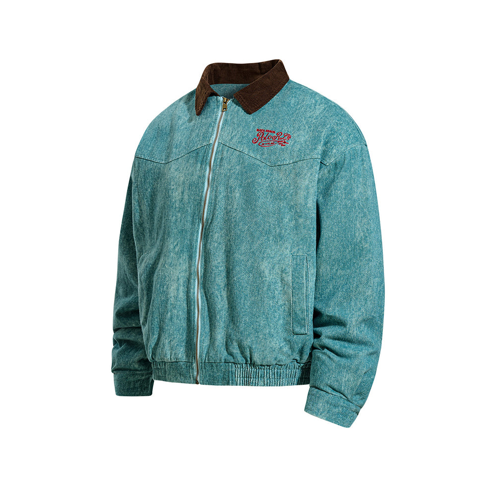 Retro patchwork letter jacket