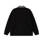 Collared faux two-piece couple top