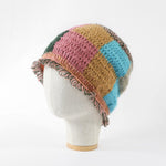 復古撞色拼接漁夫帽