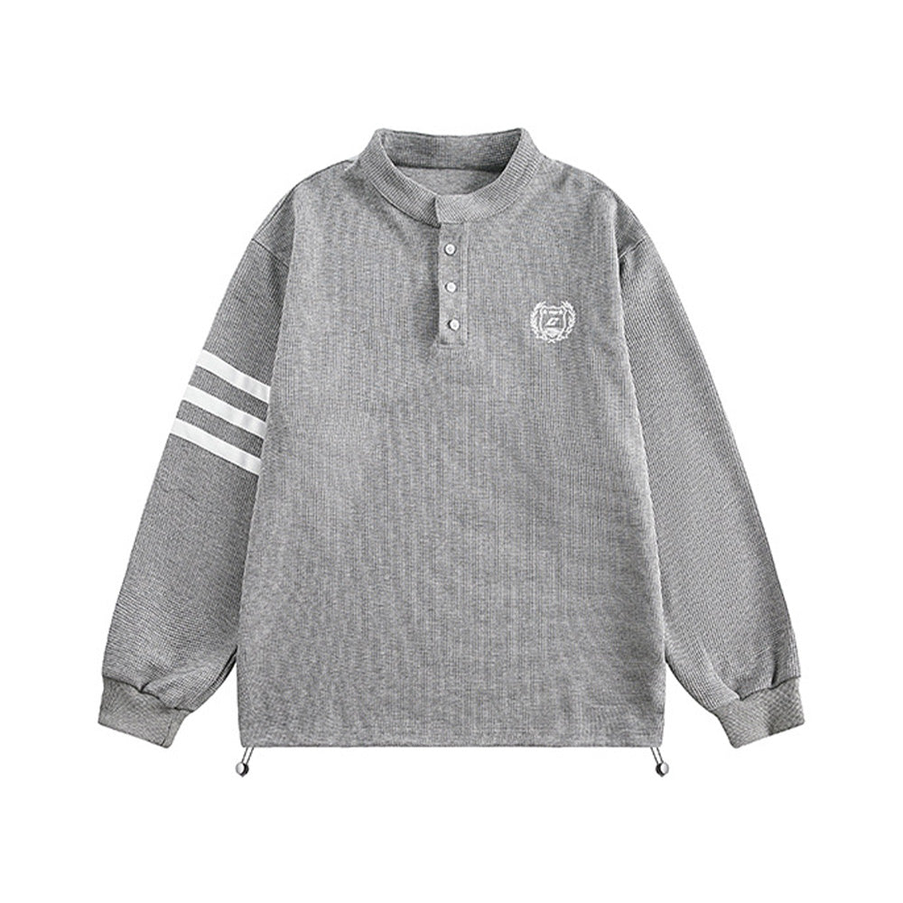 Waffle three-stripe sweatshirt