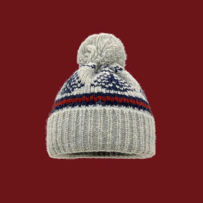 Retro cute knitted hat