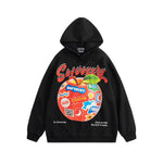 애플 레터 프린트 후드티