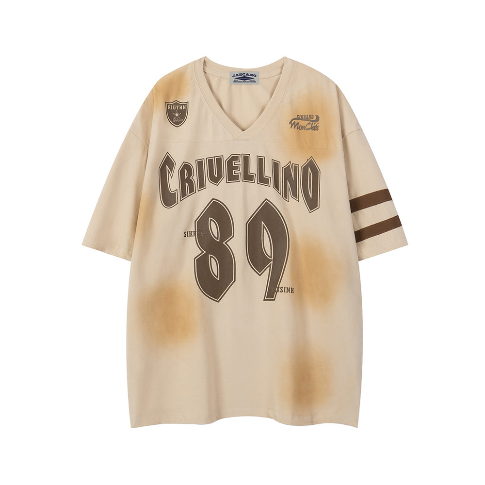 Retro crew neck short sleeves