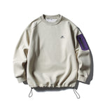 Fleece-lined crew neck pullover sweatshirt