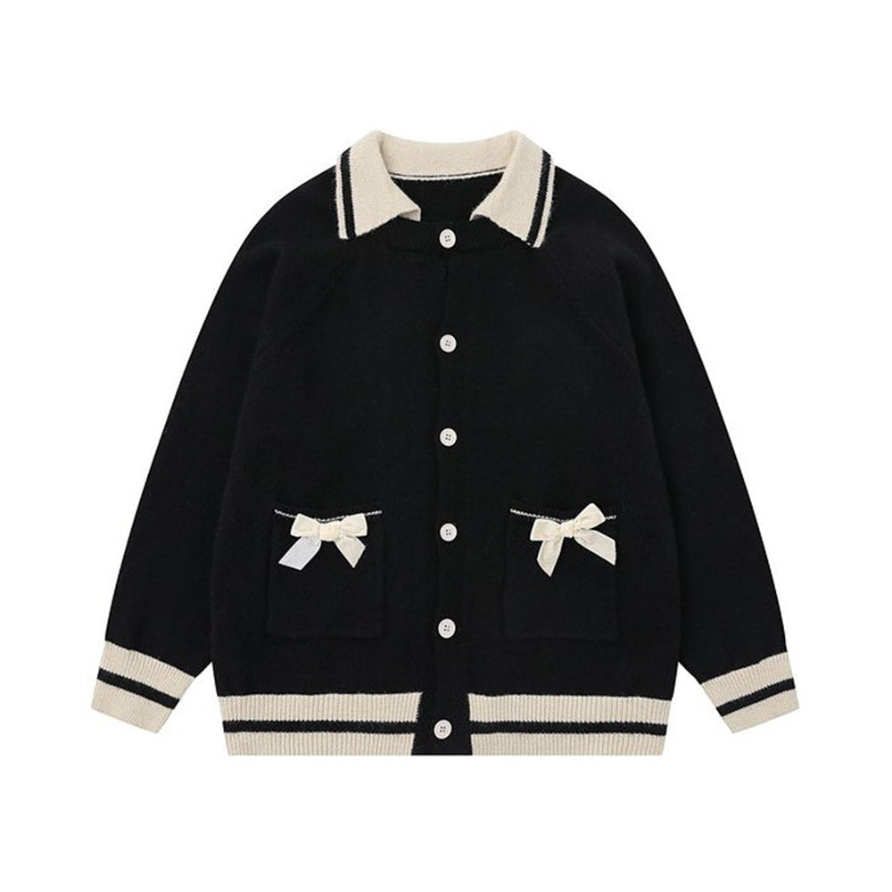 리본 니트 재킷