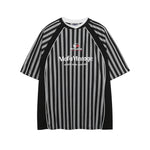 Striped casual short sleeves