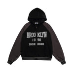 Contrast color lettering versatile jacket