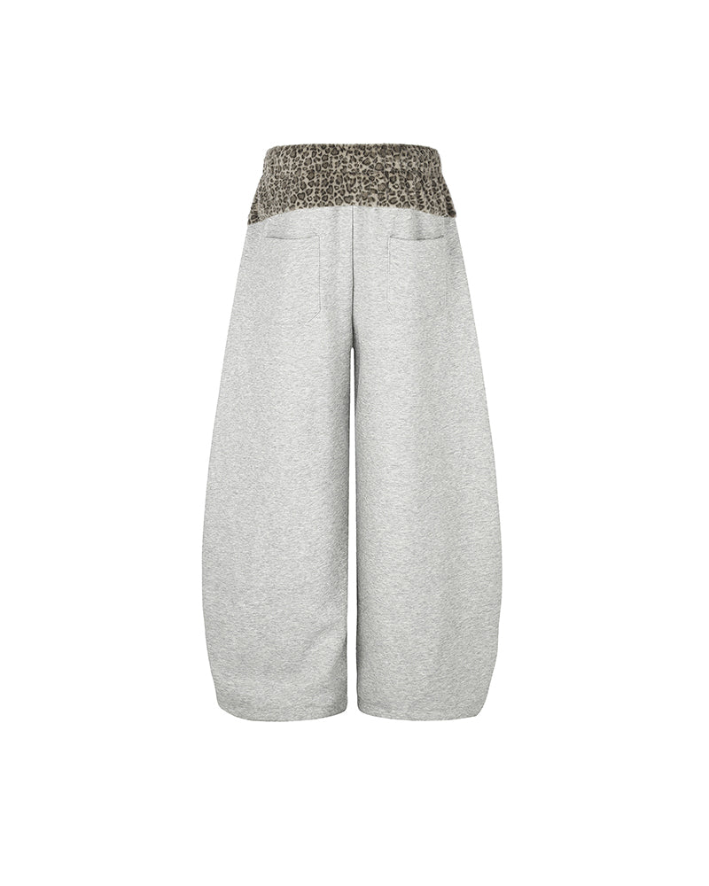 patchwork wide-leg scimitar pants