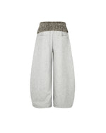 patchwork wide-leg scimitar pants