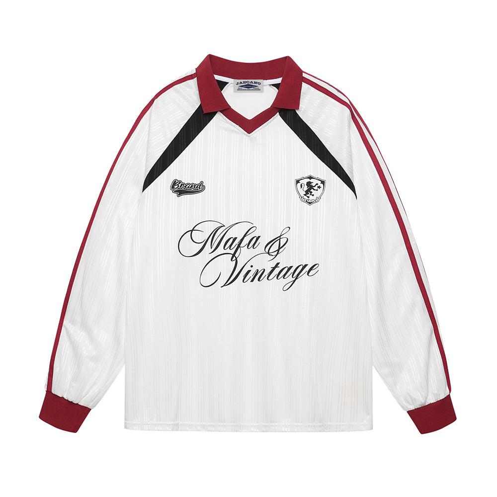 Contrast color stitching sweatshirt