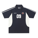 Contrast color loose short sleeves