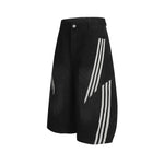 Vintage Washed Cropped Denim Shorts