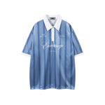 레트로 대비 스트라이프 반소매