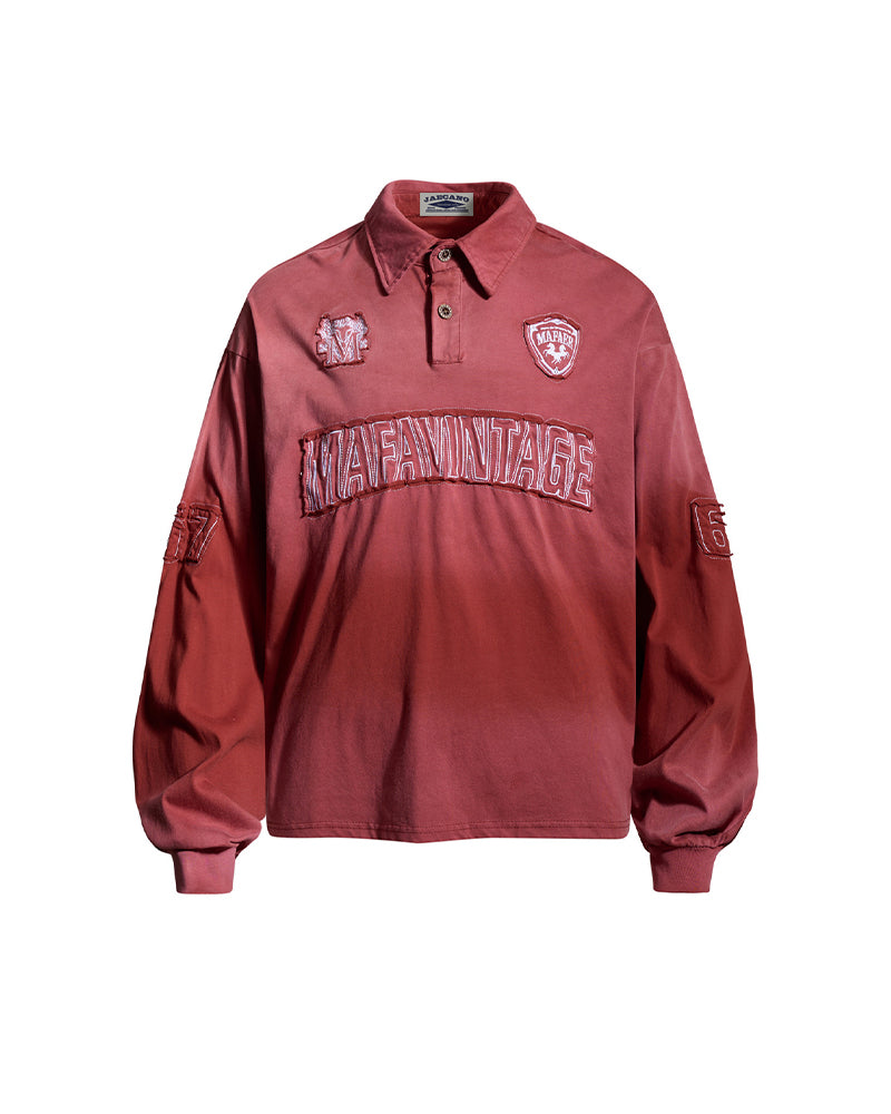 Gradient distressed long sleeve