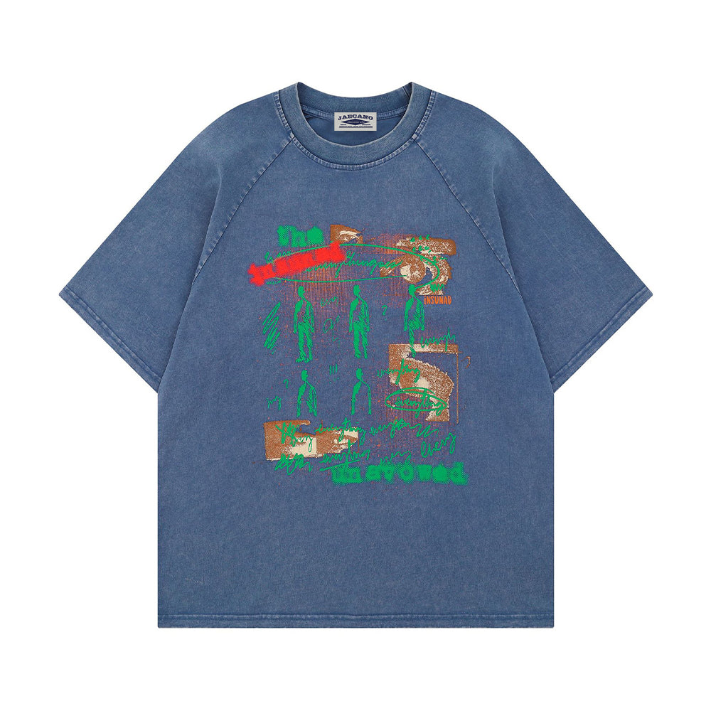 Fun pattern short sleeves