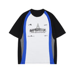 레트로 스포츠 컬러블록 반팔