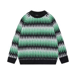 Contrast color panel sweater