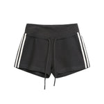Retro Striped High Waist Shorts