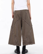 Panelled cargo cropped trousers