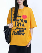 라운드넥 하트 반팔