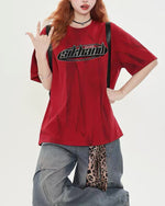 Tie-dye embroidered short sleeves