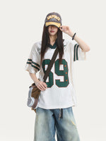 Sports style loose short sleeves