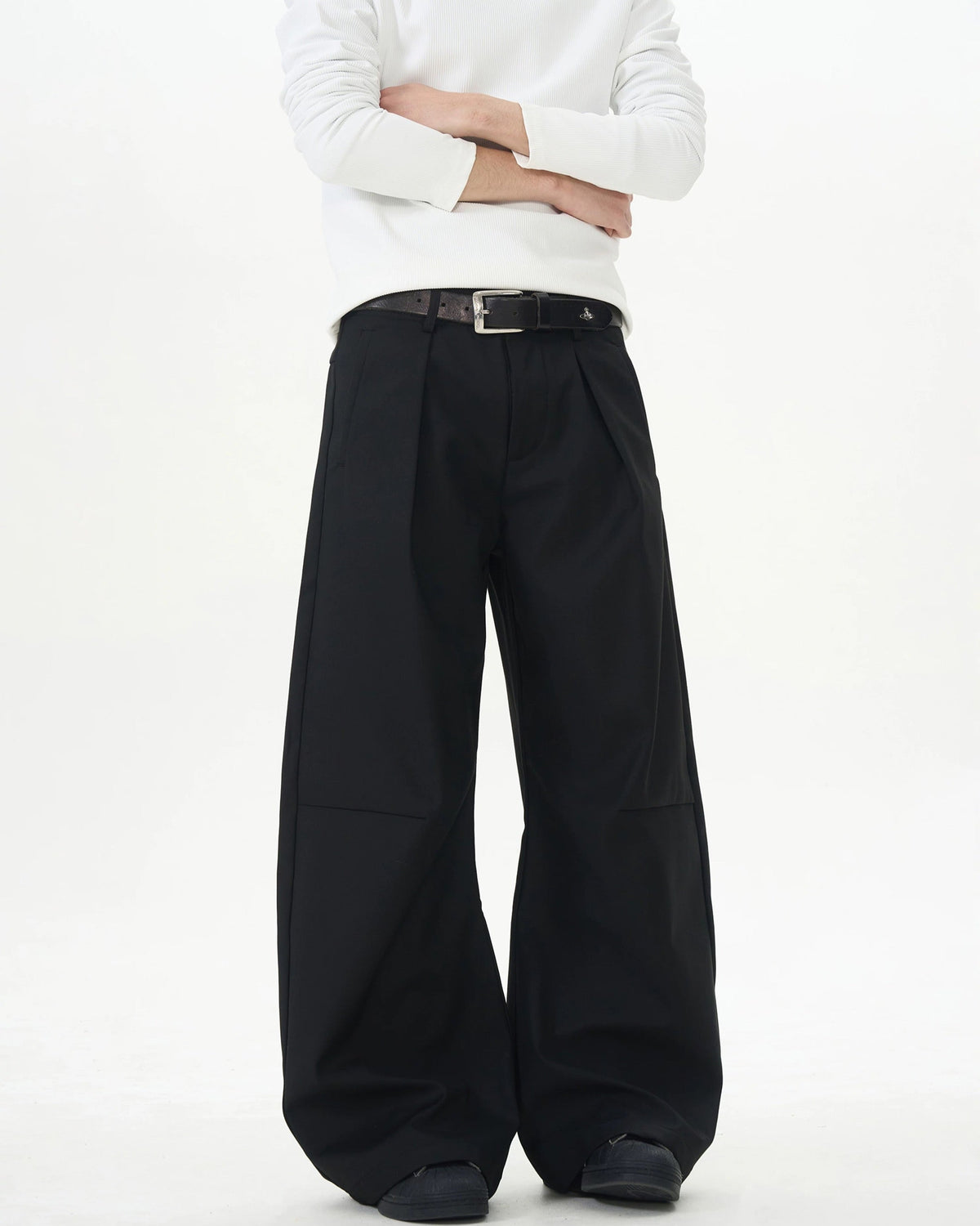 Retro loose straight casual pants