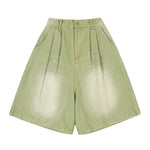 American retro casual denim shorts