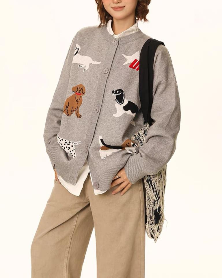 Cute cartoon cardigan jacket