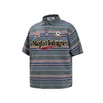 復古字母刺綉短袖