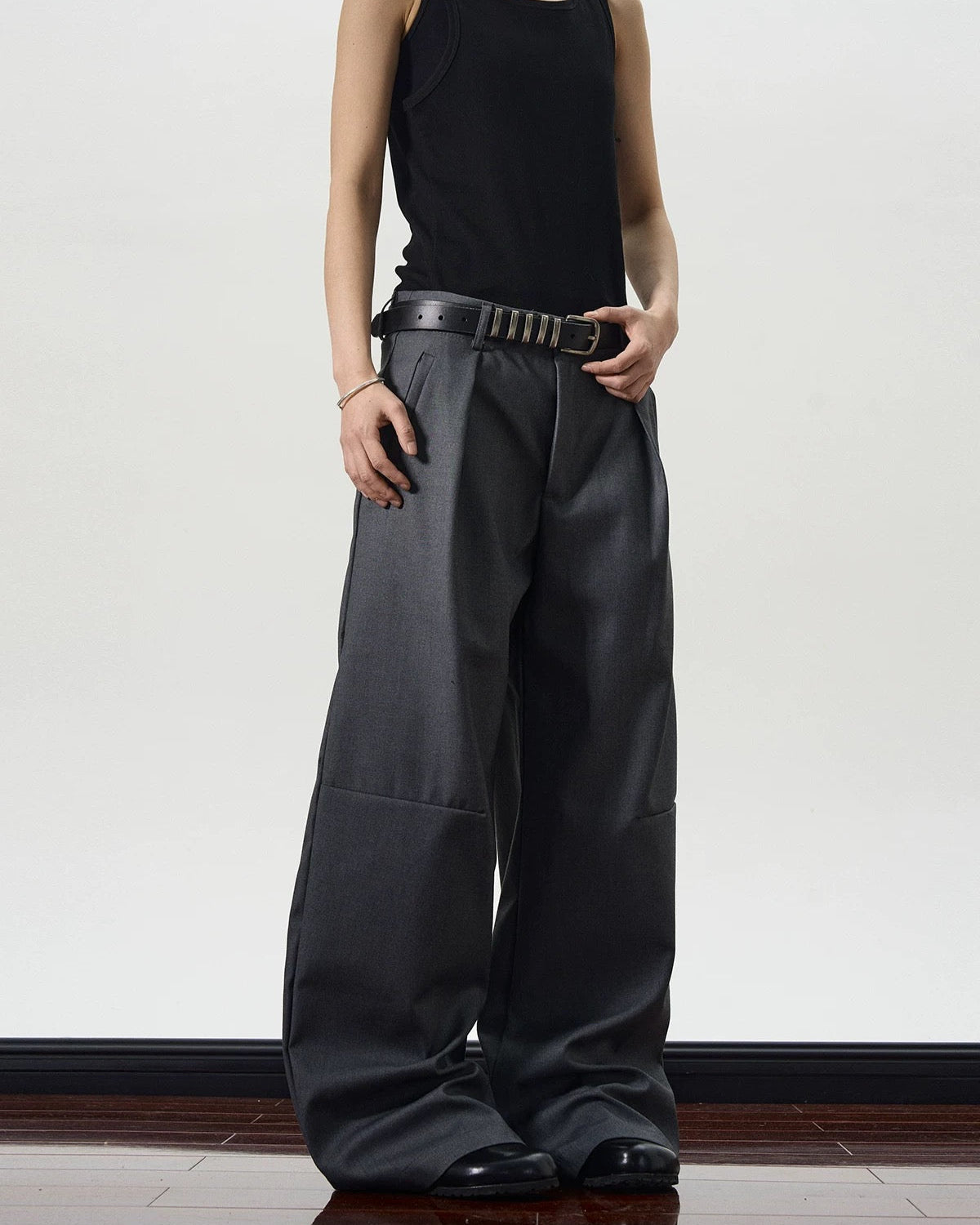 Retro loose straight casual pants