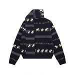 Striped knit cardigan with a relaxed feel (women's)