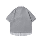 假兩件翻領短袖