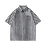 Striped Tie Short Sleeve Shirt