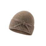 雙層加厚純色蝴蝶結帽