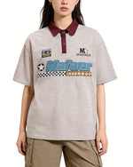 撞色條紋polo短袖